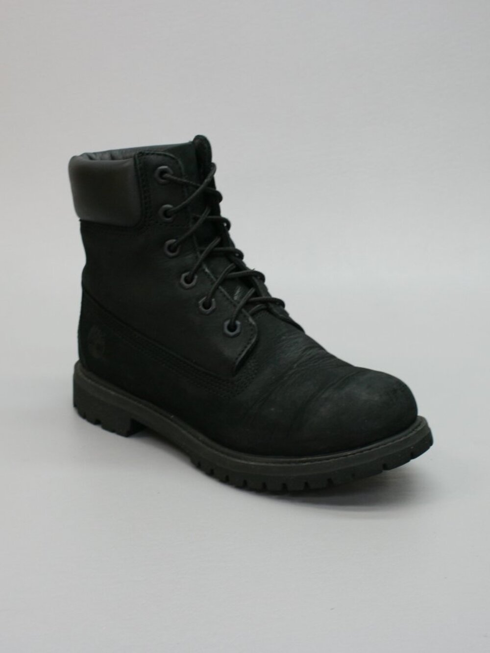 Timberland Ladies 7.5 Premium 6-inch Black Nubuck Waterproof Ankle Boots - 8658A
